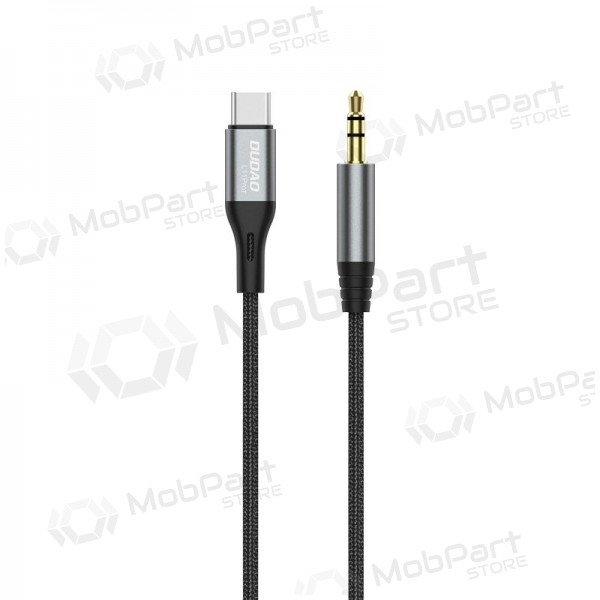 Lydkabel Dudao L11ProT USB-C til 3.5 mm 1 m svart