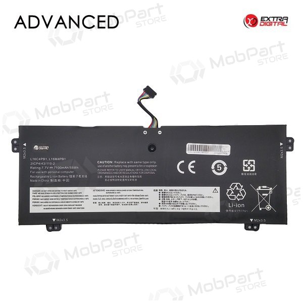 Lenovo L16C4PB1, L16M4PB1, 7100mAh bærbar batteri, Advanced Lenovo L16C4PB1, L16M4PB1, 7100mAh bærbar batteri, Advanced
