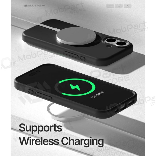 Deksel / etui Mercury Pure Magsafe Silicon Case Apple iPhone 17 svart
