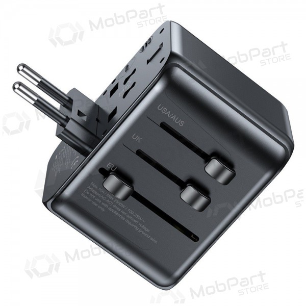 Universell kelioninis lader Awei C-39 GaN 35W 2xUSB-A/3xUSB-C svart