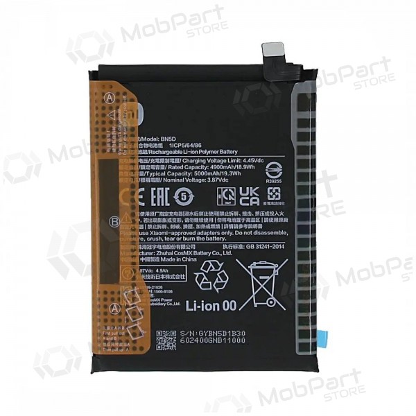 Xiaomi Redmi Note 11, Note 11S batteri, akumuliatorius (BN5D) (original) Xiaomi Redmi Note 11, Note 11S batteri, akumuliatorius (BN5D) (original)