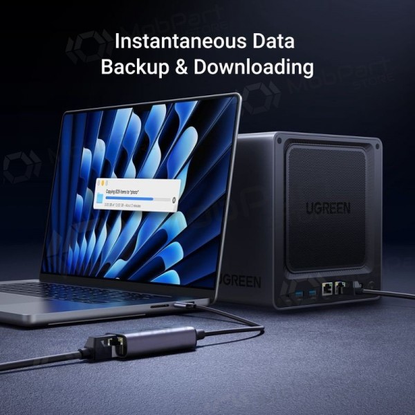 USB-C-adapter Ugreen CM648 USB-C til RJ45 grå