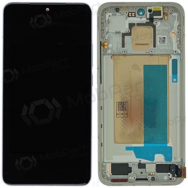 Ekranas Xiaomi Poco F7 5Gmed lietimui jautriu stikliuku og rėmeliu Silver White original (service pack)
