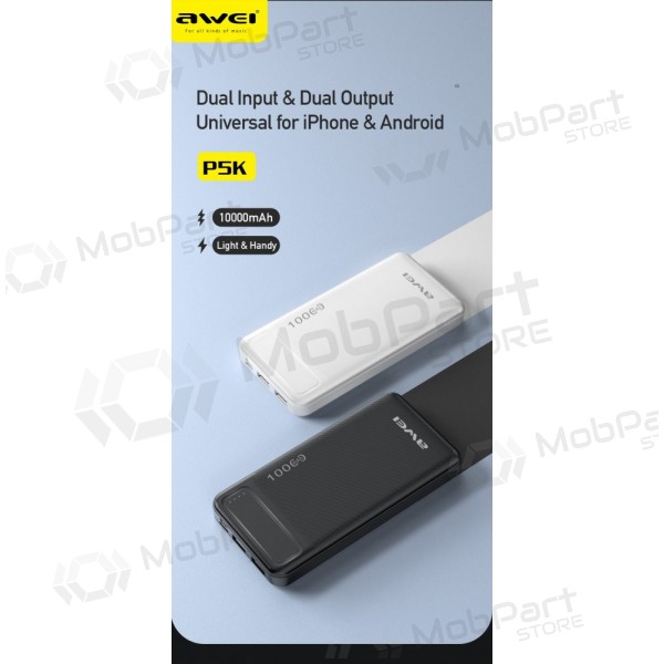 Powerbank Power Bank Awei P5K 5V/2.1A 10000mAh svart