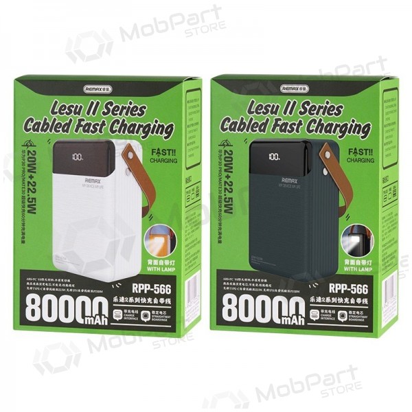 Powerbank Power Bank Remax RPP-566 22.5W 80000mAh grått