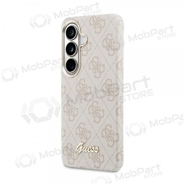 Samsung Galaxy S26 deksel - Guess PU 4G Script Metal Logo Magnetic (rosa)