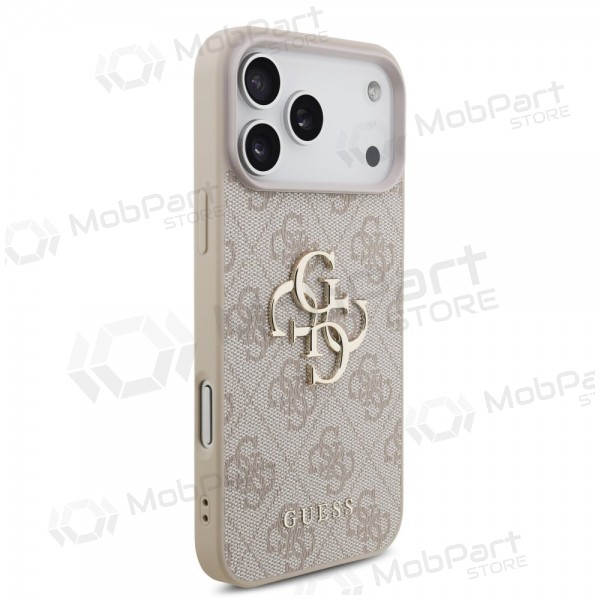 Apple iPhone 17 Pro Max deksel - Guess PU 4G Metal Logo (rosa)