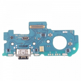 Samsung A356 Galaxy A35 5G ladekontakt og mikrofon med flex (service pack) (original)
