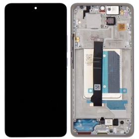 Xiaomi Redmi Note 14 Pro+ skjerm (lilla) (med ramme) (original)