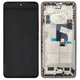 Ekranas Xiaomi 12 Lite 5Gmed lietimui jautriu stikliuku og rėmeliu Black original (service pack)