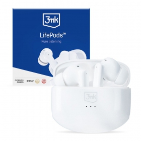 Trådløs hodetelefoner / headset 3mk LifePods (hvitt)