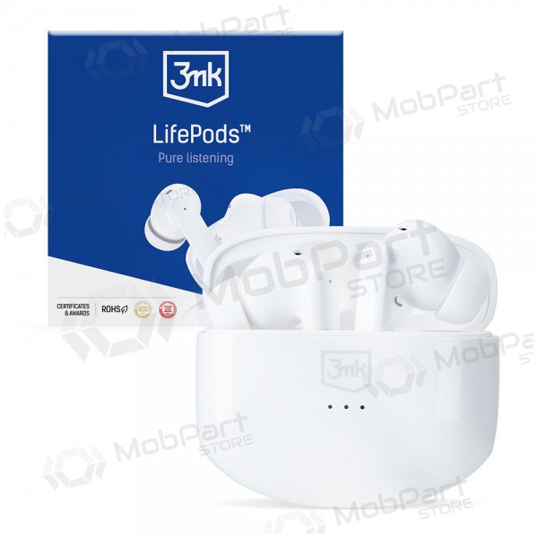 Trådløs hodetelefoner / headset 3mk LifePods (hvitt) Trådløs hodetelefoner / headset 3mk LifePods (hvitt)