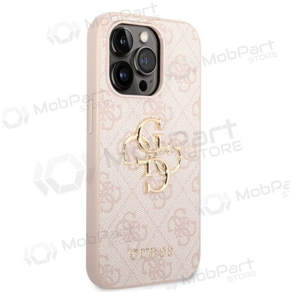 Apple iPhone 14 Pro Max deksel - Guess PU 4G Metal Logo (rosa)