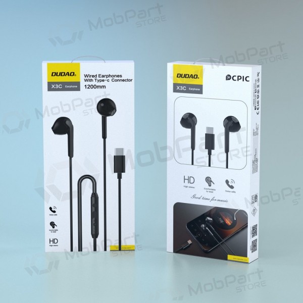 USB-C hodetelefoner Dudao X3C svarte