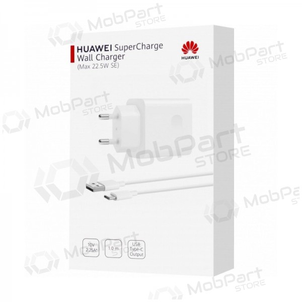 Lader original Huawei CP404B SuperCharge 22.5W + kabel Type-C 1m i pakken hvit