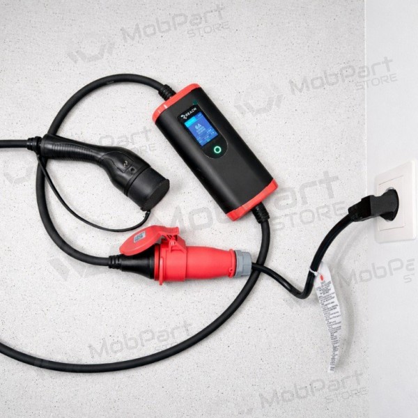 Adapter Reach CEE 16A 400 V til 220 V Schuko svart