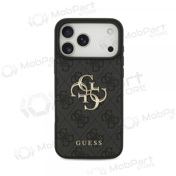 Apple iPhone 18 Pro Max deksel -Guess PU 4G Metal Logo- (grå)