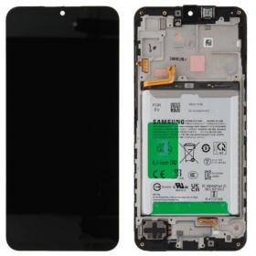 Samsung Galaxy A16 5G skjerm (svart) (med ramme og batteri) (original)