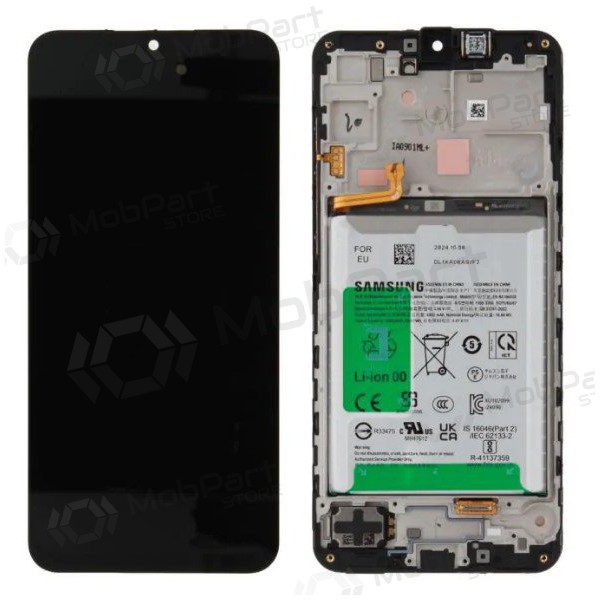 Samsung Galaxy A16 5G skjerm (svart) (med ramme og batteri) (original) Samsung Galaxy A16 5G skjerm (svart) (med ramme og batteri) (original)