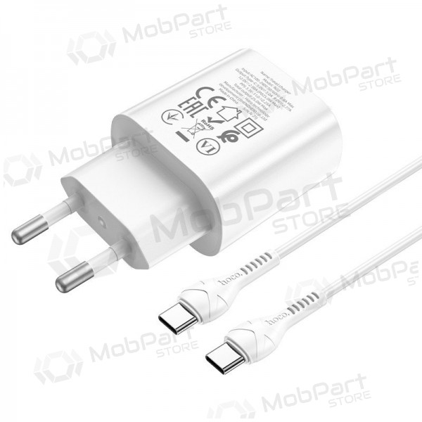 Lader buitinis Hoco N22 Jetta PD25W + Type-C hvit