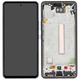 Samsung Galaxy A53 skjerm (svart) (med ramme) (refurbished)