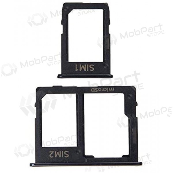 Samsung J415 Galaxy J4+ 2018 SIM kortholder (2stk) (svart)