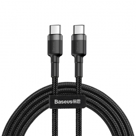 USB kabel Baseus Cafule PD60W Type-C 2.0m grå-svart CATKLF-HG1
