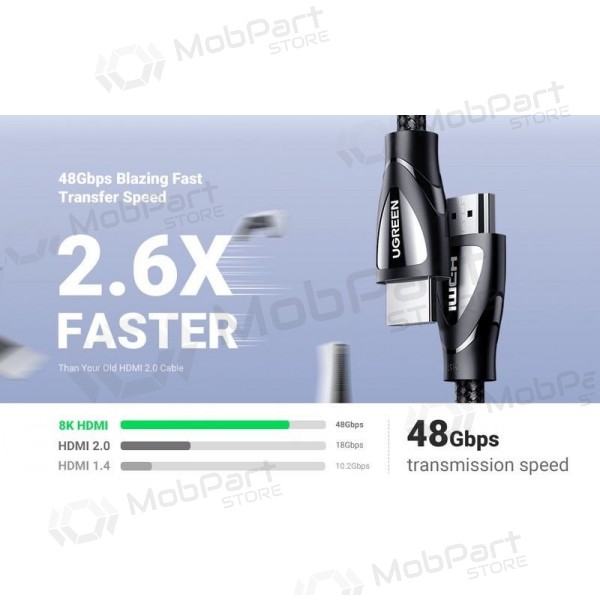 HDMI-kabel Ugreen HD140 HDMI 2.1 8K 60 Hz 3 m svart
