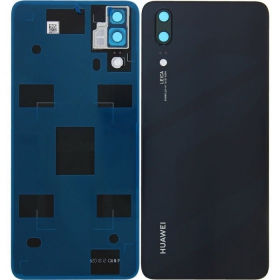 Huawei P20 bakside (svart) (brukt grade C, original)