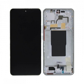 Xiaomi 12T, 12T Pro skjerm (sølvgrå) (med ramme) (original)