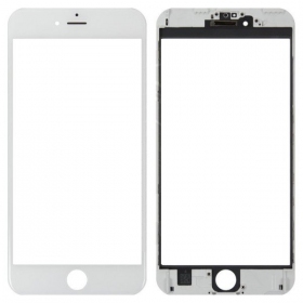 Apple iPhone 6 Plus Skjermglass med ramme (hvit) - Premium