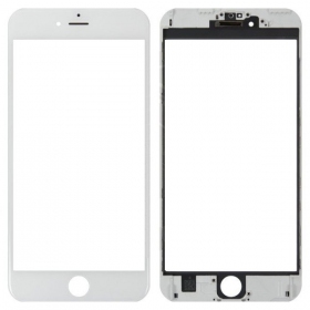 Apple iPhone 6 Plus Skjermglass med ramme (hvit) (for screen refurbishing) - Premium