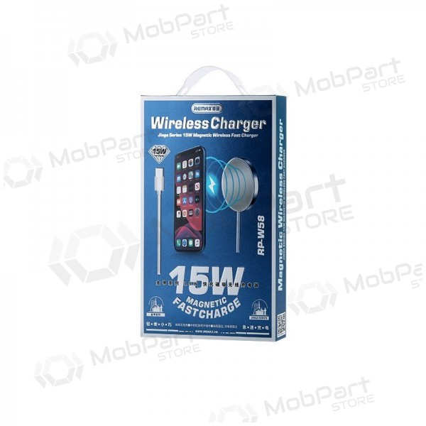 Trådløs lader Remax RP-W58 15 W hvit