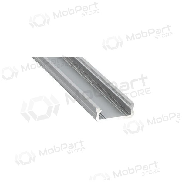 Aliuminis paviršinis profilis Lumines LED juostoms D (grå, 2m) 