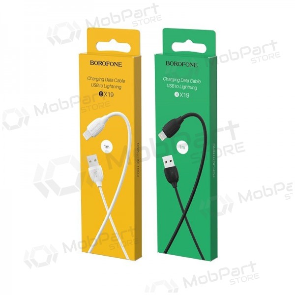Lightning-kabel Borofone BX19 USB-A til Lightning 1 m hvit