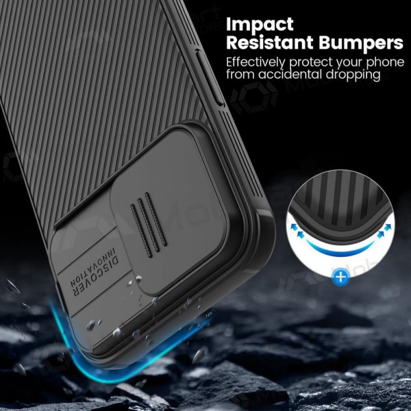 Apple iPhone 15 deksel „Nillkin CamShield Pro“ (svart) Apple iPhone 15 deksel „Nillkin CamShield Pro“ (svart)