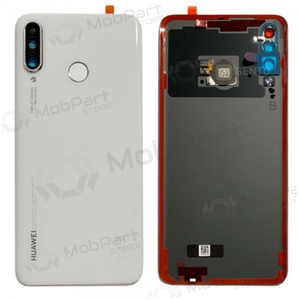 Huawei P30 Lite / P30 Lite New Edition 2020 48MP bakside hvit (Pearl White) (brukt grade A, original)