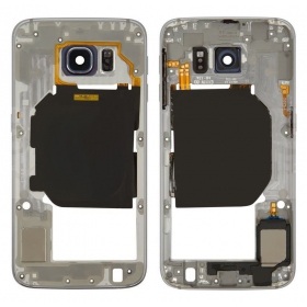 Samsung G920F Galaxy S6 indre korpus (svart) (brukt Grade B, original)
