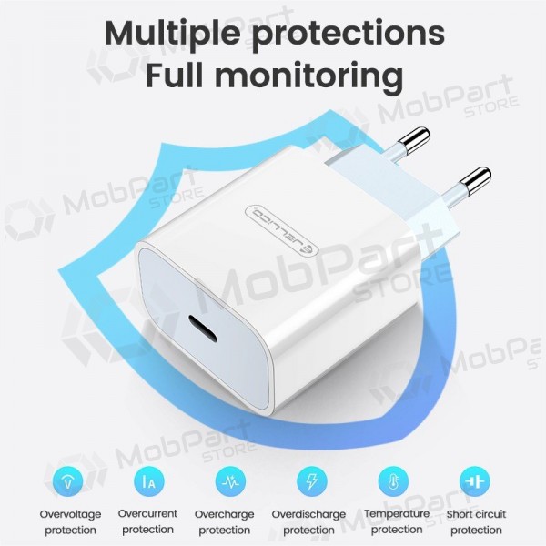 Lader Jellico AK180 20W USB-C + USB-C to USB-C cable 1.0m hvit