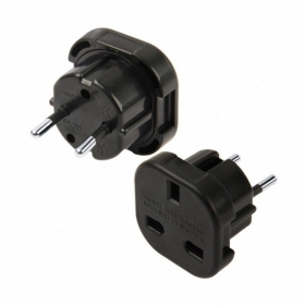 Adapter UK til EUR svart