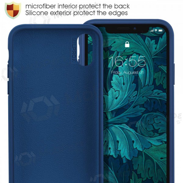 Apple iPhone 13 Pro Max deksel - Liquid Silicone 1.5mm (mørkeblå)