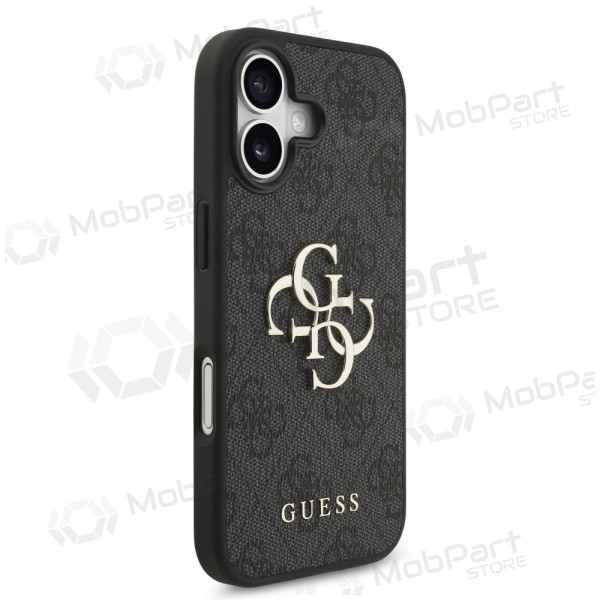 Apple iPhone 17 deksel - Guess PU 4G Metal Logo (grå)