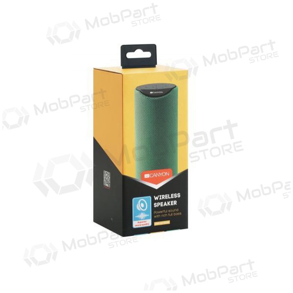 Bluetooth bærbar topphøyttaler CANYON CNS-CBTSP5 (MicroSD, AUX, BT V5.0, 1200mAh) (grønn)