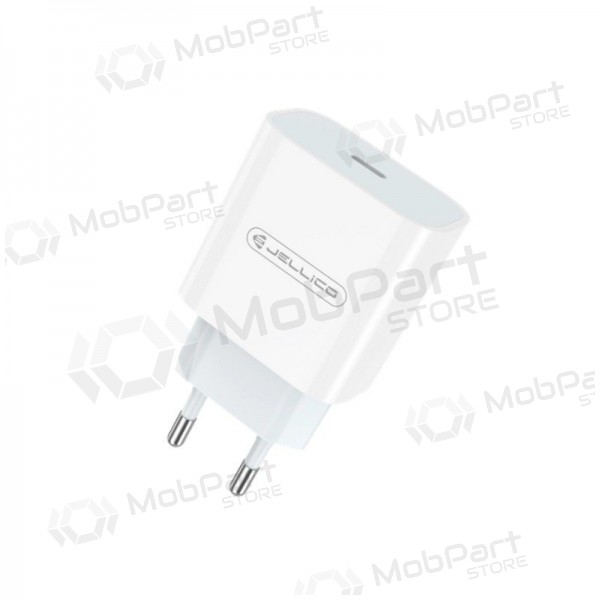 Lader Jellico AK180 20W USB-C + USB-C to Lightning cable 1.0m hvit