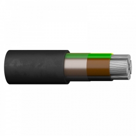 Kraftkabel - Prysmian Group AXPK-PE 5x16 mm² aliuminis XLPE CPR Eca 0.6/1 kV monolitas