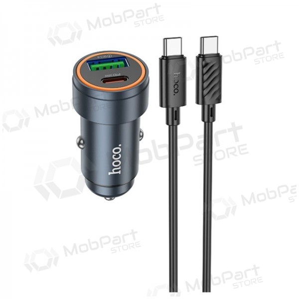 Billader Hoco Z57A 30 W USB-C + USB-A med USB-C-kabel 1 m