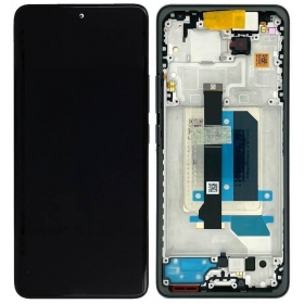 Xiaomi Redmi Note 14 Pro+ skjerm (blå) (med ramme) (original)