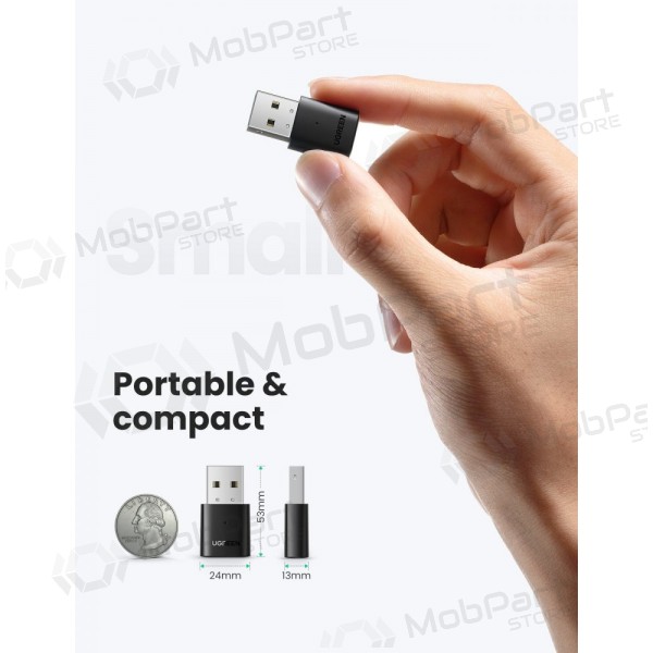 Bluetooth-adapter Ugreen CM390 USB-A Bluetooth 5.0 svart