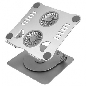 Planšetinio kompiuterio aušinimo stovas HISMART,med 2 ventiliatoriais