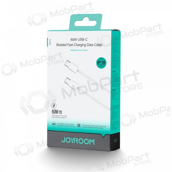 USB kabel Joyroom S-A45 USB-C to USB-C 60W 1.0m hvit